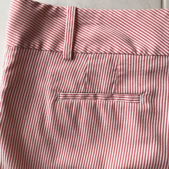 Ann Taylor Factory Shorts Mid Rise Signature Striped Seersucker - Picture 7 of 7